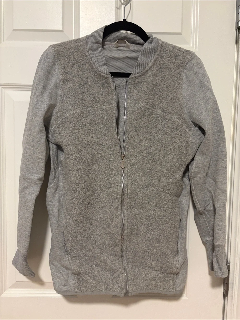 lululemon athletica Light Gray Sherpa  Athletic jacket